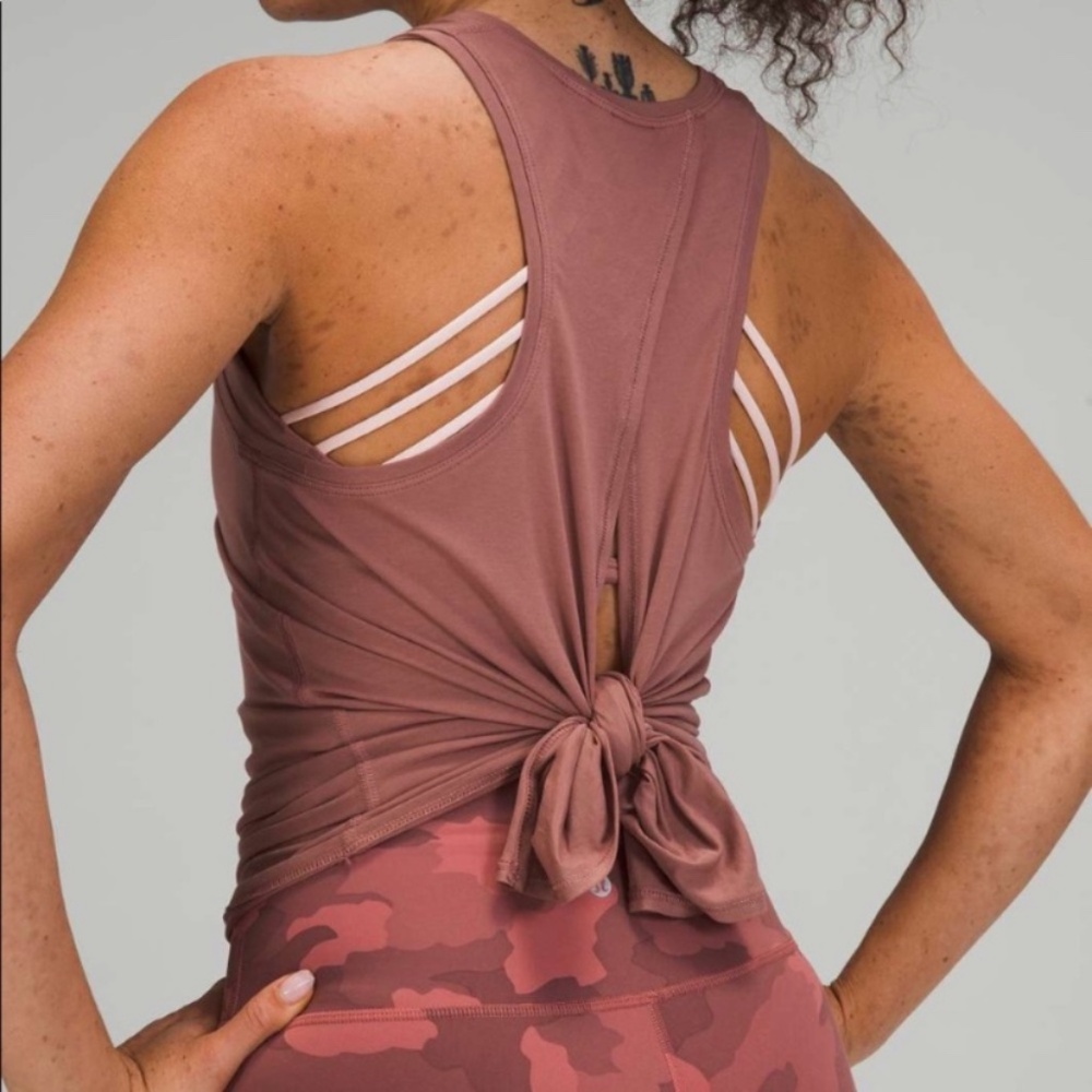 Lululemon All Tied Up Tank Top Pima Cotton Spiced Chai